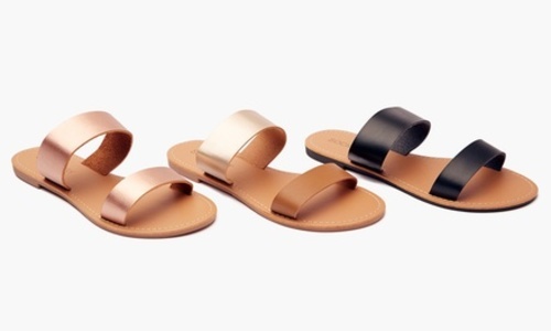 gold flat sandals size 11