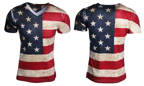 red white and blue flag shirts