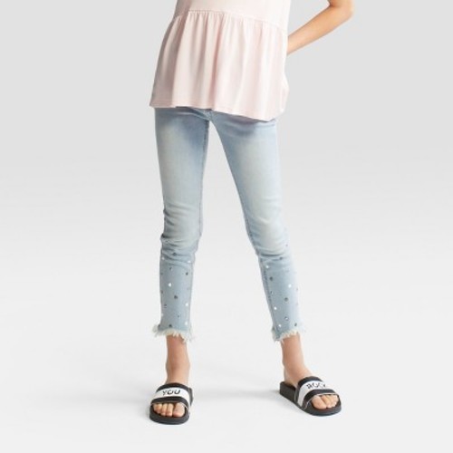 girls jeans with pearls