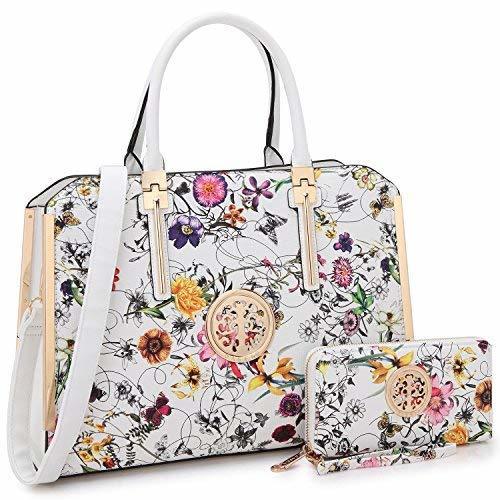 Mmk 2 Pieces Set Fashion Women S Satchel Handbags White Flower Check Back Soon Mmk 2 Pieces Set Fashion Women S Satchel Handbags White Flower Check Back Soon