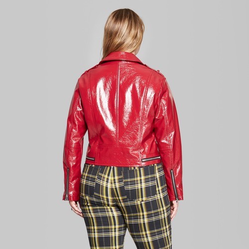 wild fable red leather jacket