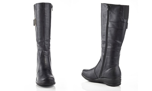 Rasolli Women S Laurie Wide Width Comfort Riding Boot Black
