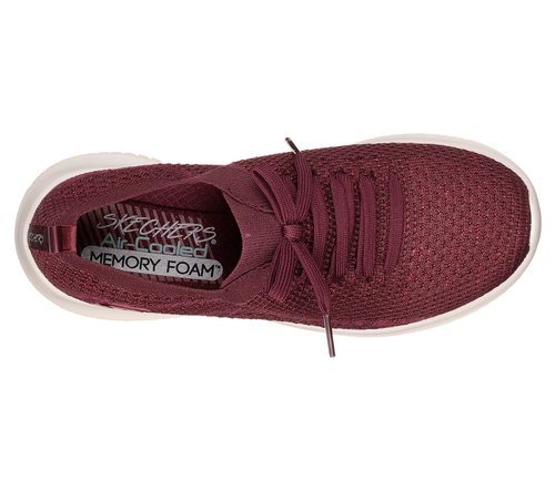 womens burgundy skechers