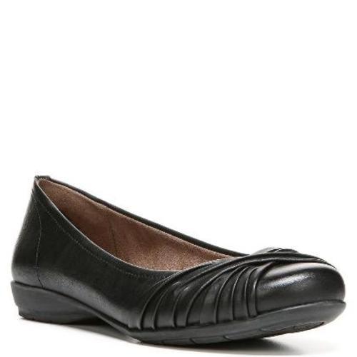 Natural Soul Women�s Girly Wide Casual Flat Shoes Black