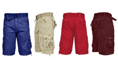 mens royal blue cargo shorts