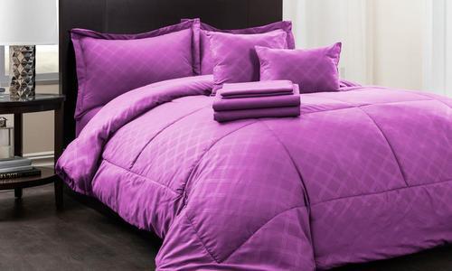 Hotel New York Bed In A Bag Comforter Set 10 Piece Purple Size