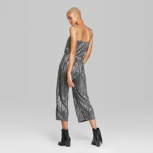 strapless tube jumpsuit