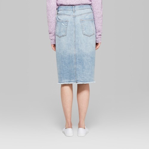 denim midi skirt size 18