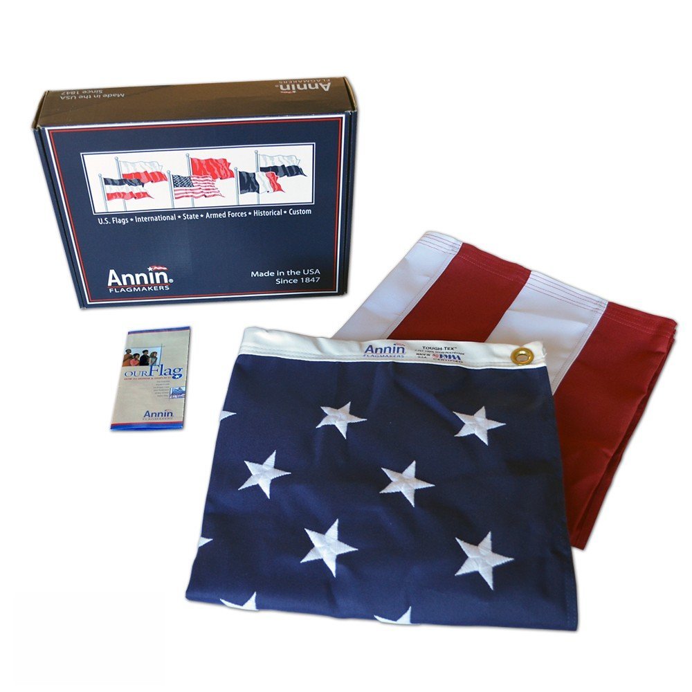Tough-Tex 4 ft x 6 ft Flag for High Winds Polyester American U.S