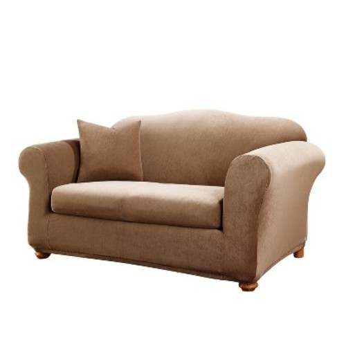 Sure Fit Stretch Stripe Sofa Slipcover 2 Piece Brown Check Back Soon Blinq Sure Fit Stretch Stripe Sofa Slipcover, Sure Fit Stretch Stripe 2 Piece Sofa Slipcover