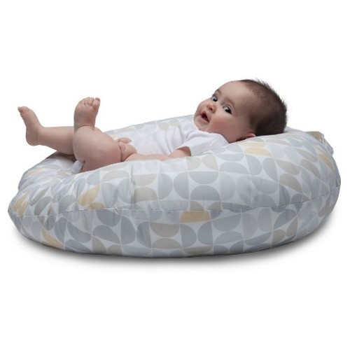 Boppy Baby Printed Pattern Newborn Lounger Taupe Gray Propeller