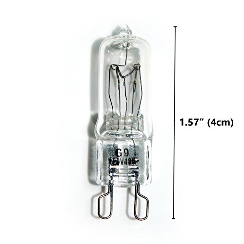 20 Bulbs G9 Halogen Bulb 40 Watt 120 Volt Base G9 Halogen Bulb 40 Watt 120 Volt