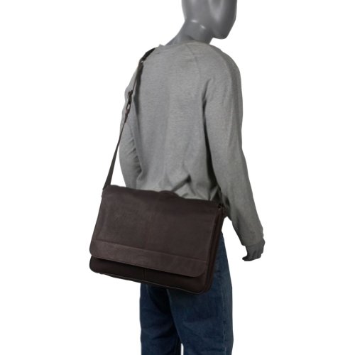 kenneth cole leather messenger bag